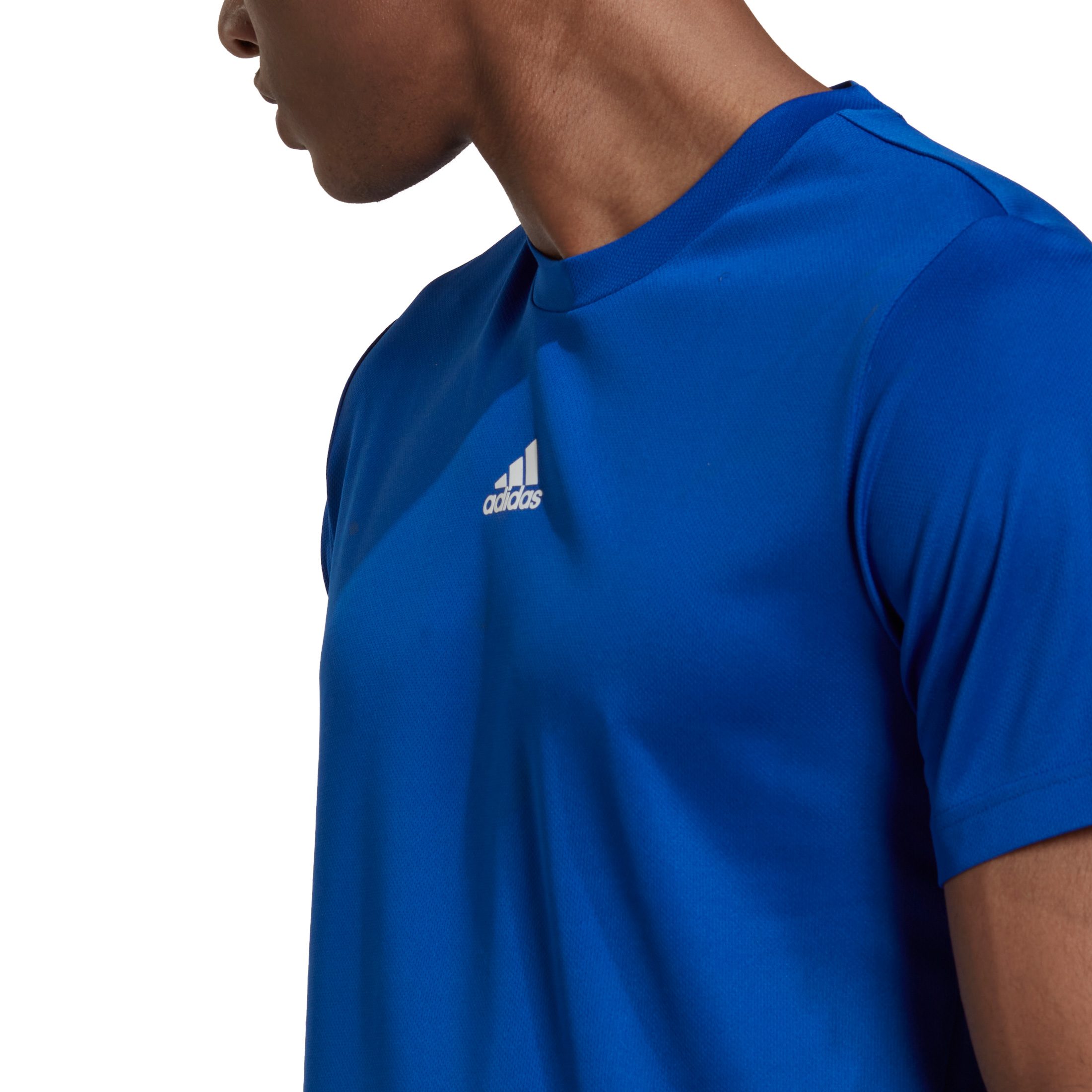 adidas Aeroready HIIT Back 3 Stripes Training T Shirt Men team royal blue
