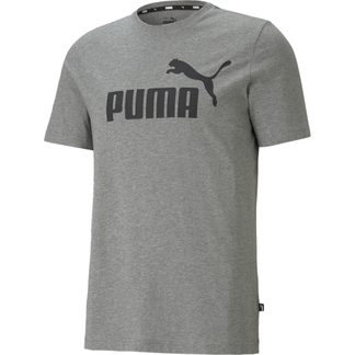 Puma - Essentials Logo T-Shirt Herren medium grey heather